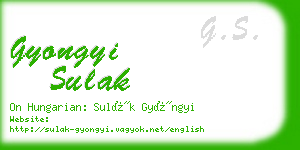 gyongyi sulak business card